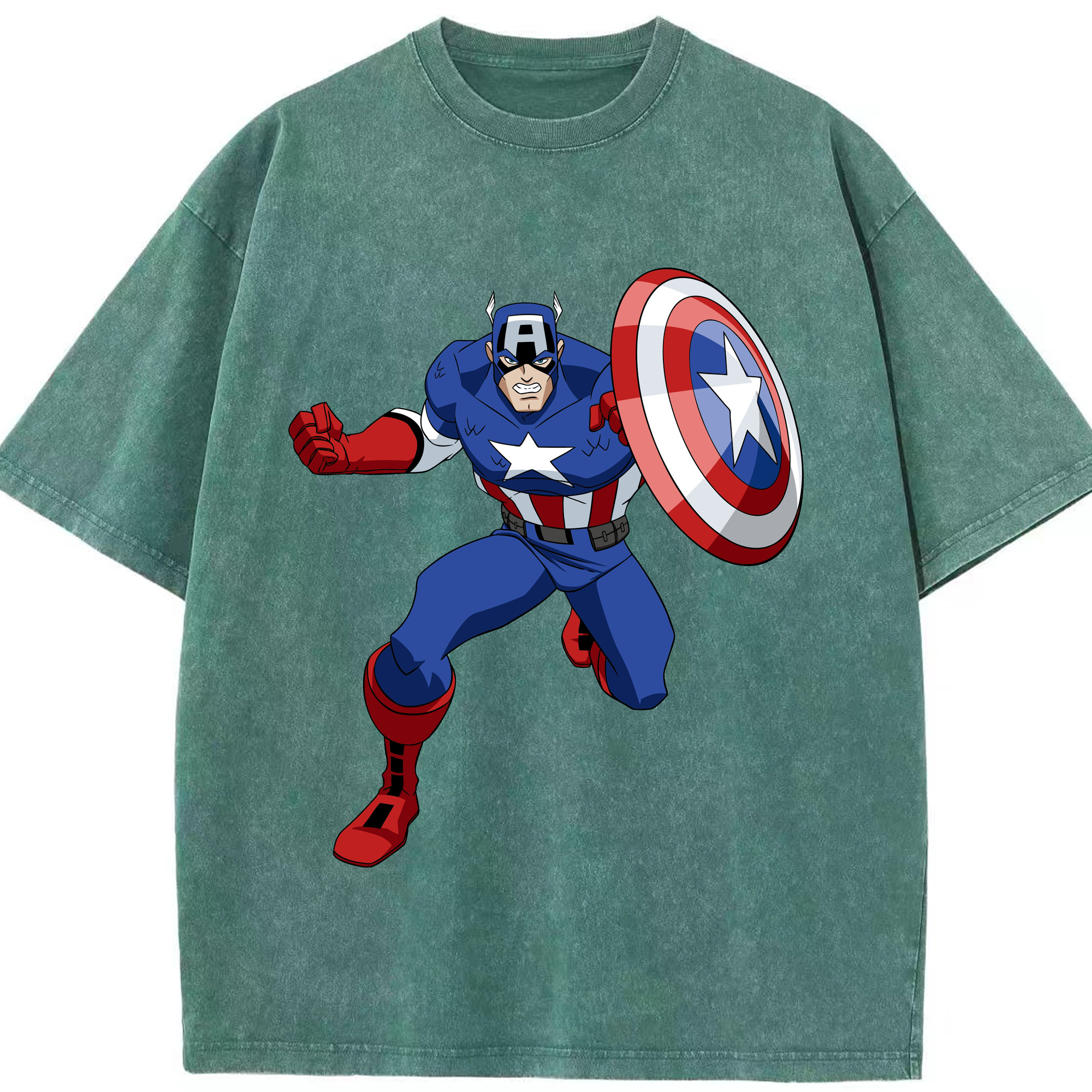 （画像用） アベンジャーズ The Avengers 綿100% ヴィンテージ風 半袖Tシャツ（フロントプリント）